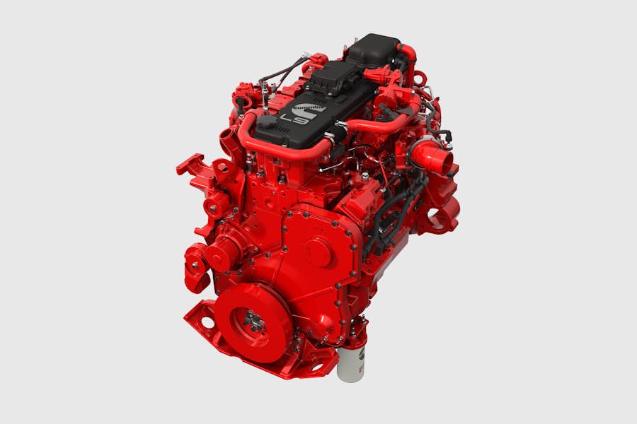 international cummins l9 engine grey background