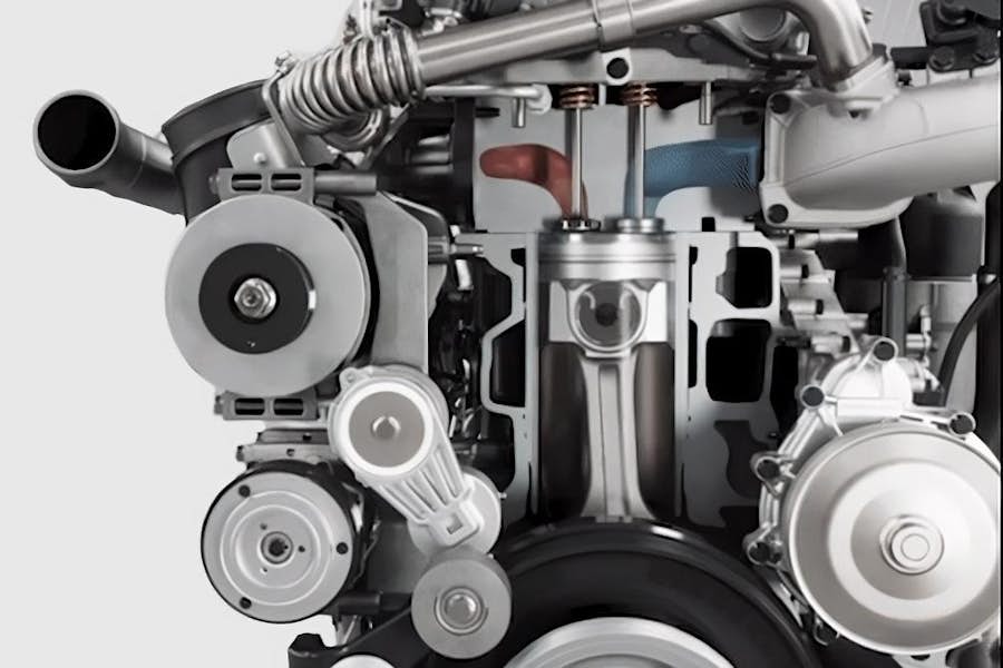 international s13 engine efficient combustion cycle closeup
