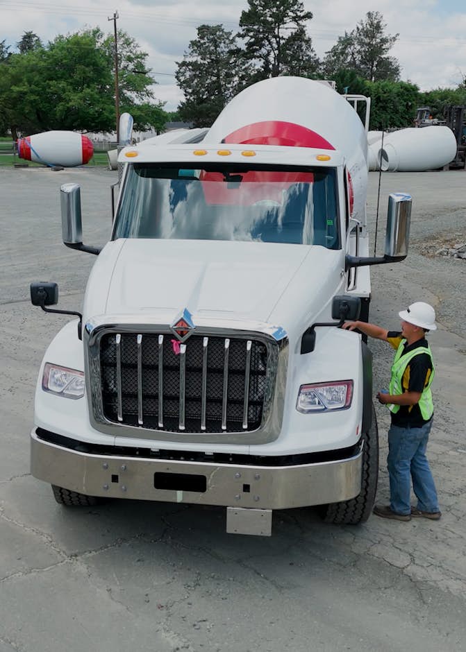 A concrete mixer