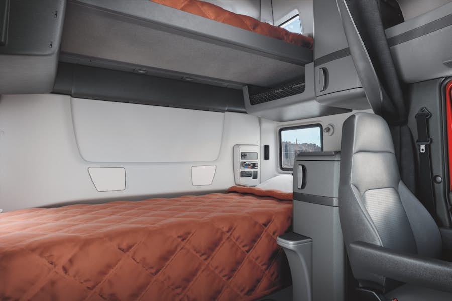 A bed in a vehicle