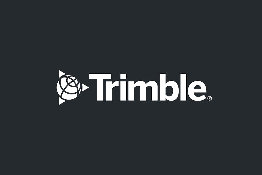 A logo on a black background